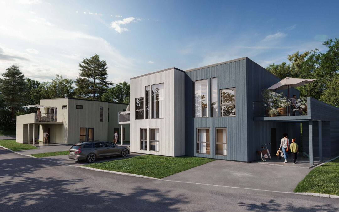 Innholdsrike vertikaldelte boliger i veletablert boligområde på Hellvik